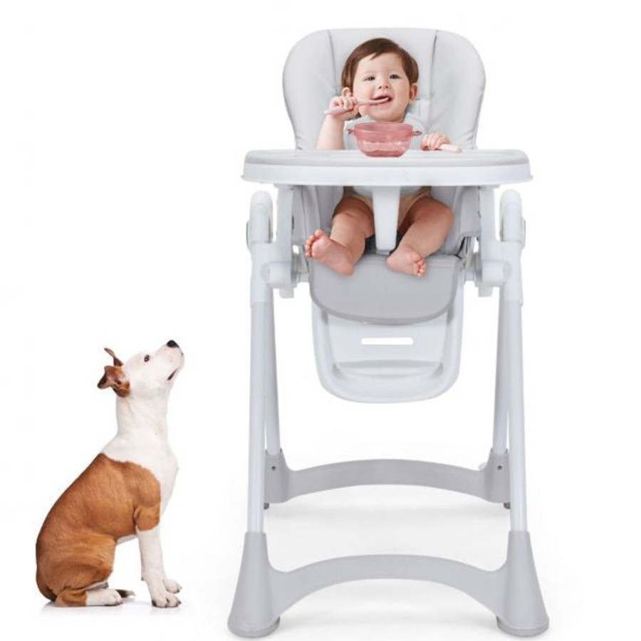 Mealtime littlehelper | Folding & Reclining Baby High Chair | 6 Height Adjustable | 5 Point Harness | Low Chair | 6M