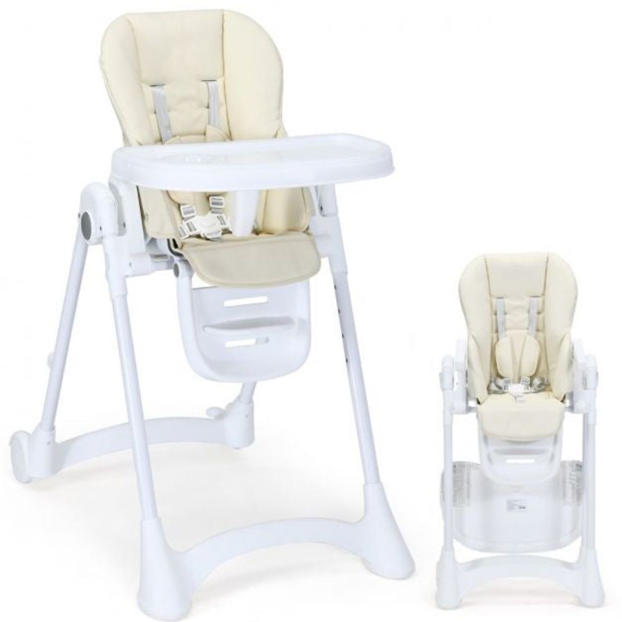 Mealtime littlehelper | Folding & Reclining Baby High Chair | 6 Height Adjustable | 5 Point Harness | Low Chair | 6M