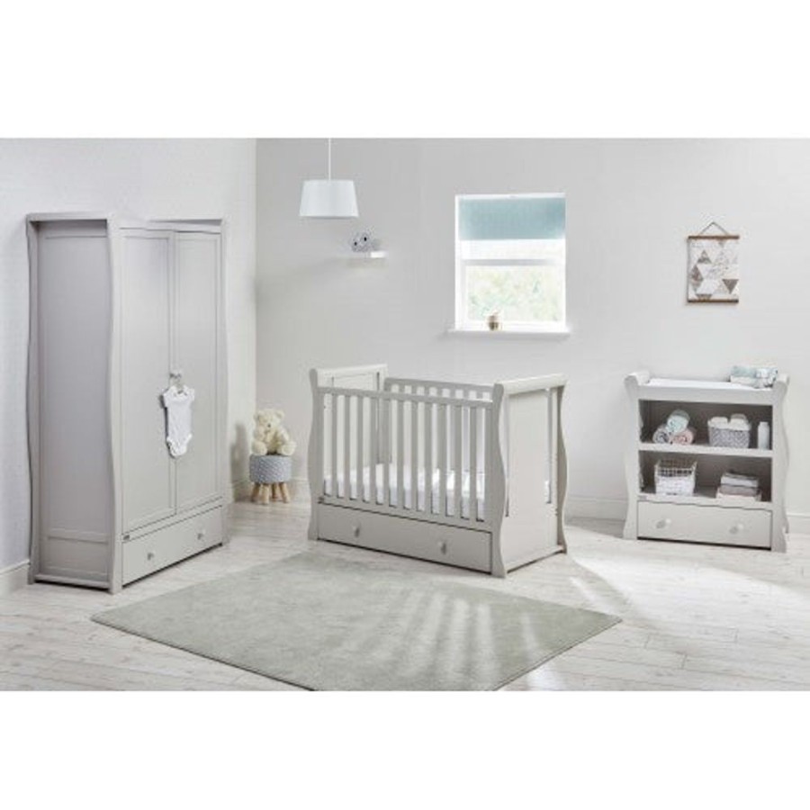 Baby & Nursery littlehelper Nursery Furniture Sets | 3 Piece Cot Bed Nursery Room Set | Willow Sleigh Collection | Whisper Grey