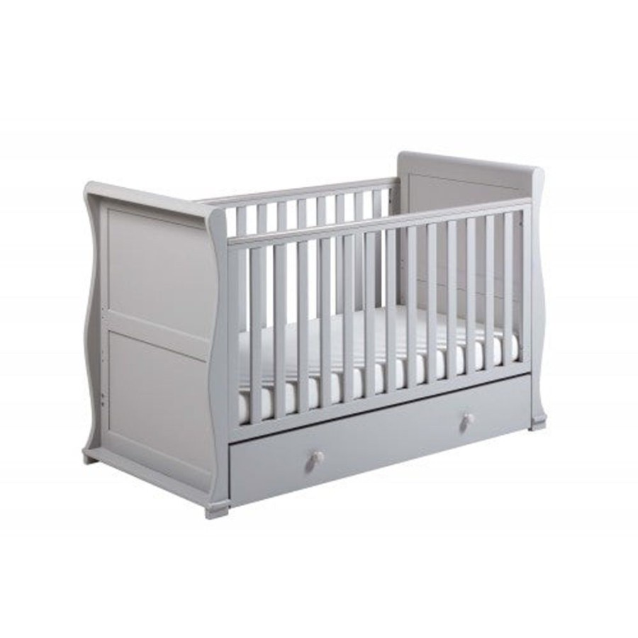 Baby & Nursery littlehelper Cot Beds | 4-In-1 Cocoon Cot Bed With Drawer | Wooden Cot | Toddler Bed | Warm Grey