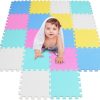 Baby & Nursery littlehelper Baby Play Gyms | 16 Interlocking Montessori Thick Foam Play Mats | Jigsaw Mats For Baby Playpens And Playrooms | Grey, Pink & White