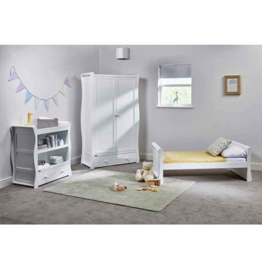 Baby & Nursery littlehelper Nursery Furniture Sets | Willow Wooden Toddler Room Set | Pearl White