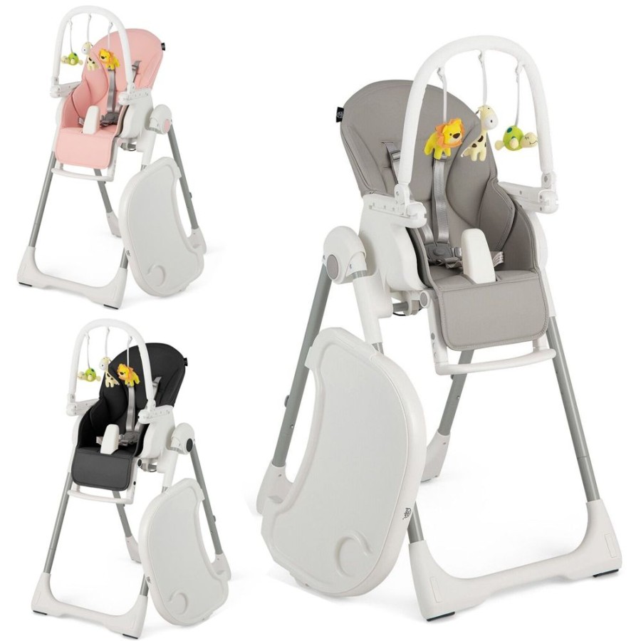 Mealtime littlehelper | 4-In-1 Reclining | Folding | Height Adjustable Baby High Chair | Toy Bar | Cushion